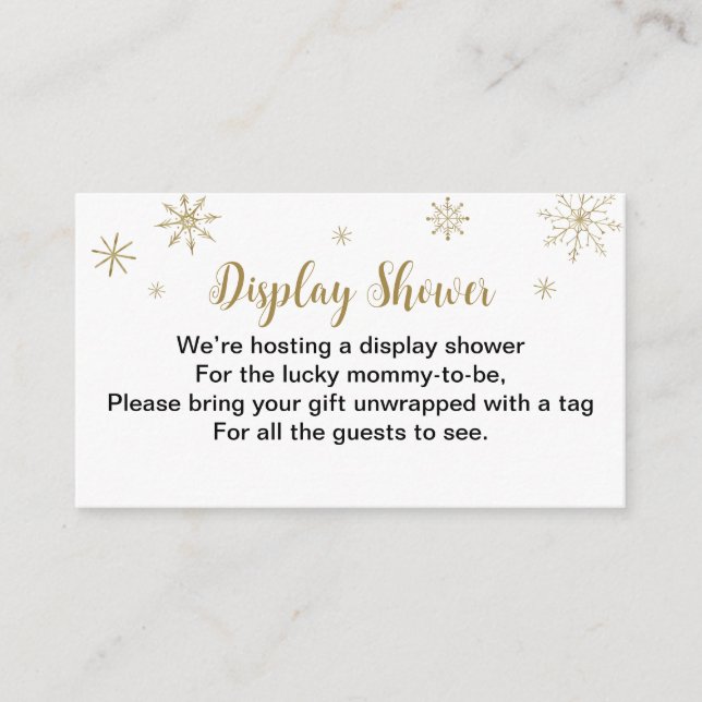 Santa Baby Christmas Baby Shower Display Shower En Enclosure Card (Front)