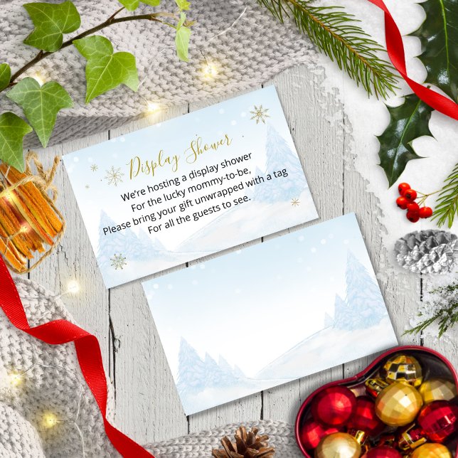 Santa Baby Christmas Baby Shower Display Shower Enclosure Card (Creator Uploaded)
