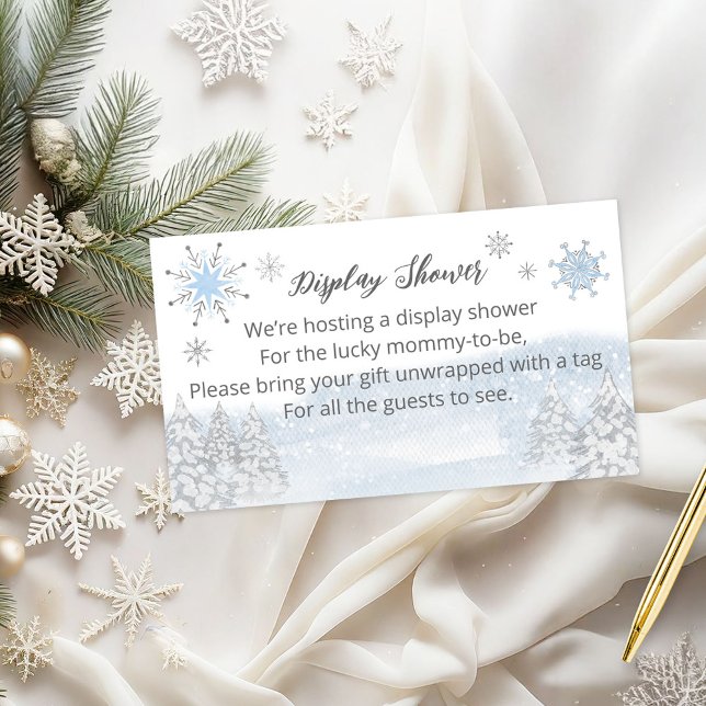 Santa Baby Christmas Baby Shower Display Shower Enclosure Card (Creator Uploaded)