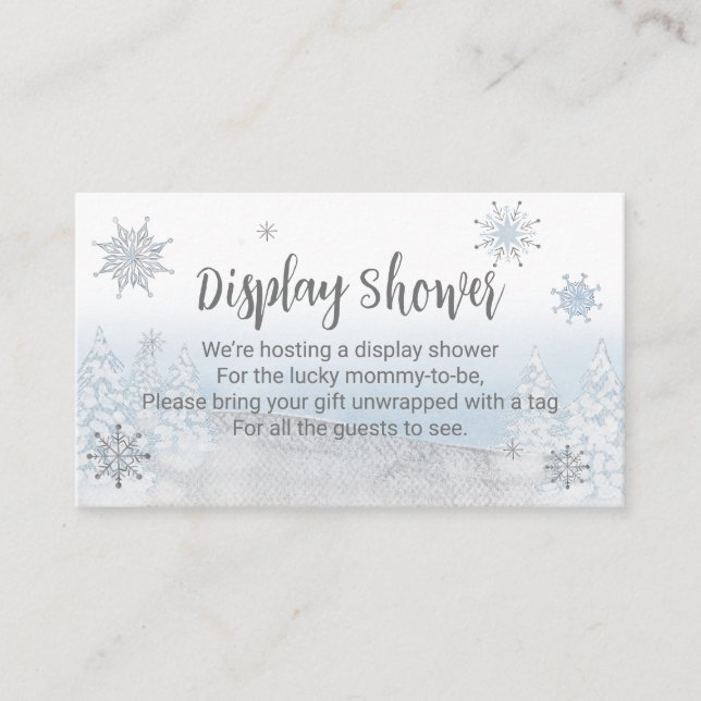 Santa Baby Christmas Baby Shower Display Shower Enclosure Card (Front)