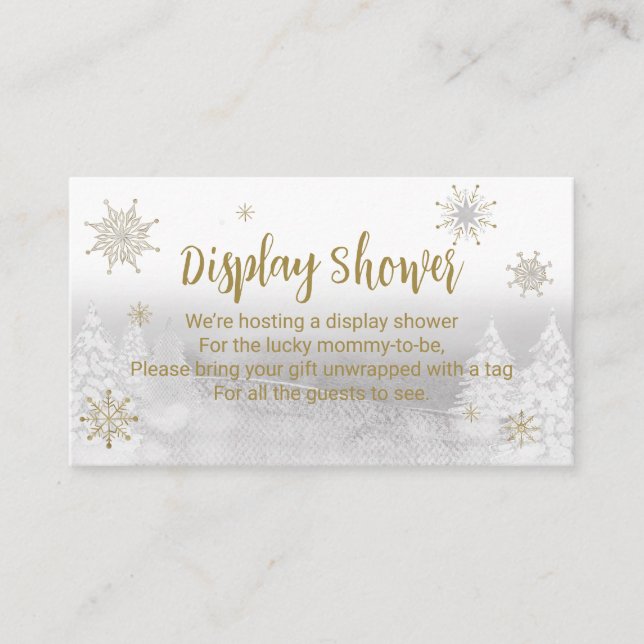 Santa Baby Christmas Baby Shower Display Shower  Enclosure Card (Front)