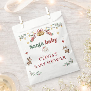 Santa Baby Christmas Baby Shower Favour Bag
