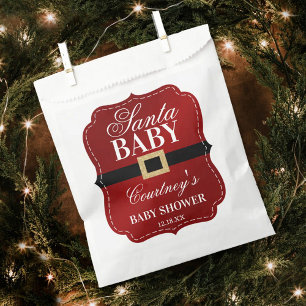 Santa Baby Christmas Baby Shower Favour Bags