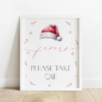 Santa Baby Christmas Baby Shower Favours Poster
