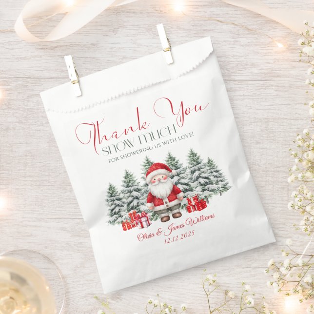 Santa Baby Christmas Baby Shower Gender Neutral Favour Bags (Clipped)