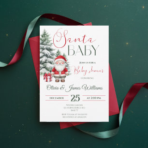 Santa Baby Christmas Baby Shower Gender Neutral Invitation