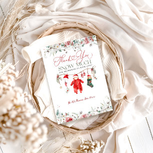 Santa Baby Christmas Baby Shower Gender Neutral Thank You Card