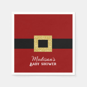 Santa Baby Christmas Baby Shower  Napkin