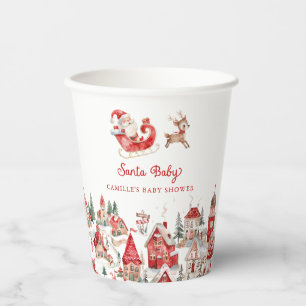 Santa Baby Christmas Baby Shower Paper cup