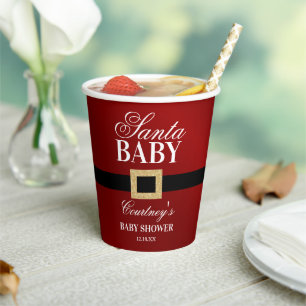 Santa Baby   Christmas Baby Shower Paper Cups