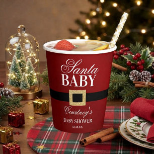 Santa Baby   Christmas Baby Shower Paper Cups