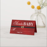 Santa Baby | Christmas Baby Shower Place Card<br><div class="desc">Celebrate in style with these modern and very trendy Christmas baby shower place cards. This design is easy to personalise with your special event wording and your guests will be thrilled when they see these fabulous place cards. Matching items can be found in the collection.</div>