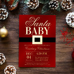 Santa Baby | Christmas Baby Shower Real Gold<br><div class="desc">Celebrate in style with these sweet and very trendy real foil pressed baby shower invitations. This design is easy to personalise with your special event wording and your guests will be thrilled when they receive these fabulous invites.</div>