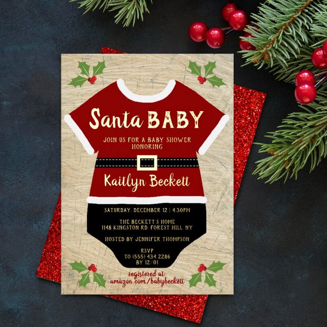 Santa Baby | Christmas Baby Shower Real Gold (Creator Uploaded)