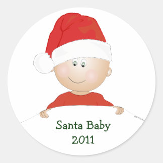 "Santa Baby" Christmas Baby Shower Stickers