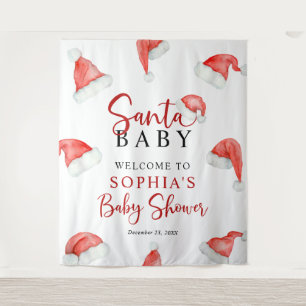 Santa Baby Christmas  Baby Shower Tapestry