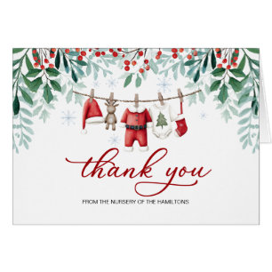 Santa Baby Christmas Baby Shower Thank You