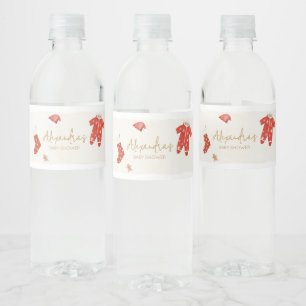 Santa Baby Christmas Baby Shower Water Bottle Label