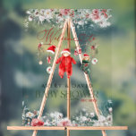 Santa Baby Christmas Baby Shower Welcome  Acrylic Sign<br><div class="desc">Santa Baby Christmas Baby Shower Welcome</div>