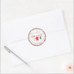 Santa Baby Christmas Baby Shower Welcome Classic Round Sticker<br><div class="desc">Santa Baby Christmas Baby Shower Gender Neutral</div>