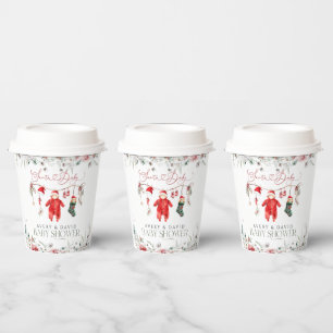 Santa Baby Christmas Baby Shower Welcome Paper Cups