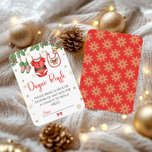 Santa Baby Christmas Diaper Raffle Card