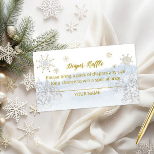Santa Baby Christmas Diaper Raffle Enclosure Card
