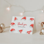 Santa Baby Christmas Folded Thank You Card<br><div class="desc">Express your gratitude in festive style with our Santa Baby Christmas Folded Thank You Card. Featuring an adorable Santa Baby design and a classic folded format, this card is perfect for sending heartfelt thanks after a holiday-themed baby shower or Christmas event. Its charming holiday theme adds a warm and joyful...</div>