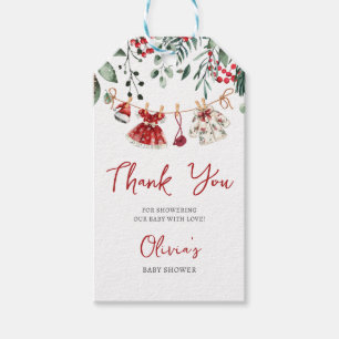 Santa Baby Christmas Girl Clothes Baby Shower Gift Tags