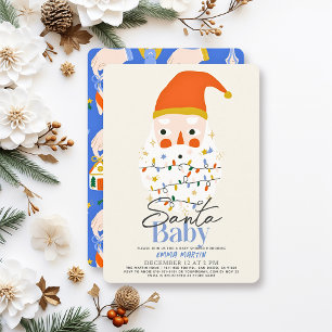 Santa Baby Christmas Holiday Boy Baby Shower Invitation