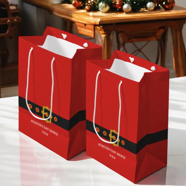 Santa Baby Christmas Holiday Party  Medium Gift Bag (Creator Uploaded)
