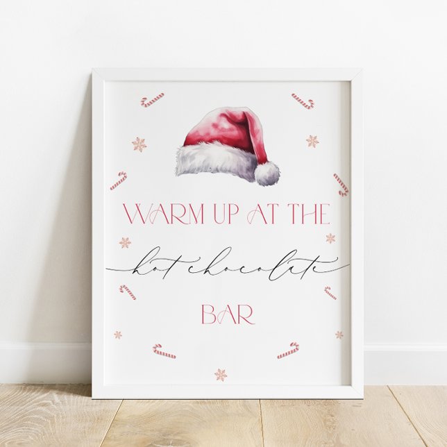 Santa Baby Christmas Hot Chocolate Bar Baby Shower Poster (Creator Uploaded)