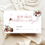 Santa Baby Christmas How Many Candies Enclosure Card<br><div class="desc">This item creates a festive atmosphere perfect for celebrating a winter baby shower,  blending the warmth of the Christmas season with the excitement of welcoming a new baby. Matching items are available.</div>