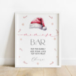 Santa Baby Christmas Mum-Osa Bar Baby Shower  Poster<br><div class="desc">Santa Baby Christmas Mum-Osa Bar Baby Shower Poster. Matching items available.</div>