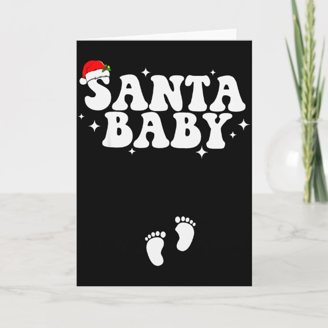 Santa Baby Christmas Pregnancy Announcement Pregna (Front)