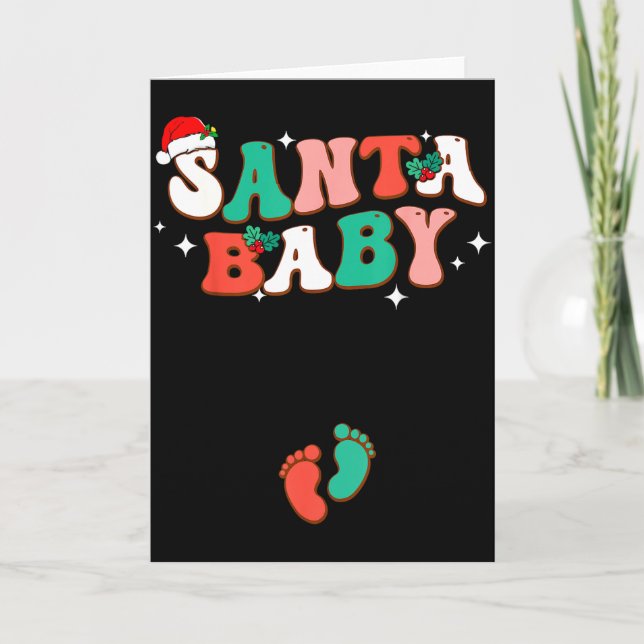 Santa Baby Christmas Pregnancy Announcement Pregna (Front)