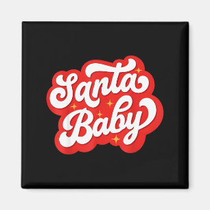 Santa Baby Christmas Pregnancy Announcement Pregna Magnet