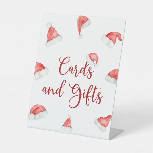 Santa Baby Christmas Shower Cards & Gifts Sign (Front)