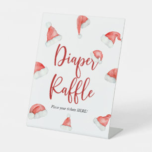 Santa Baby Christmas Shower Diaper Raffle Sign