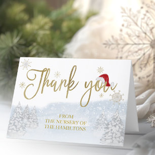 Santa Baby Christmas Thank You Card