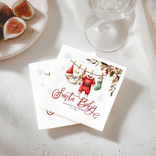 Santa Baby Christmas Winter Baby Shower Napkins