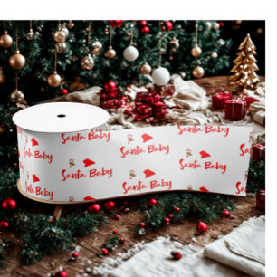 Santa Baby Christmas Winter Baby Shower Satin Ribbon