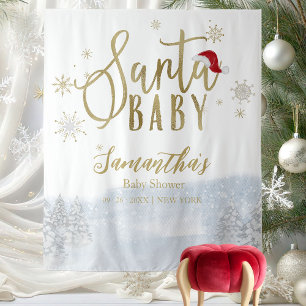 Santa Baby Christmas Winter Backdrop Tapestry