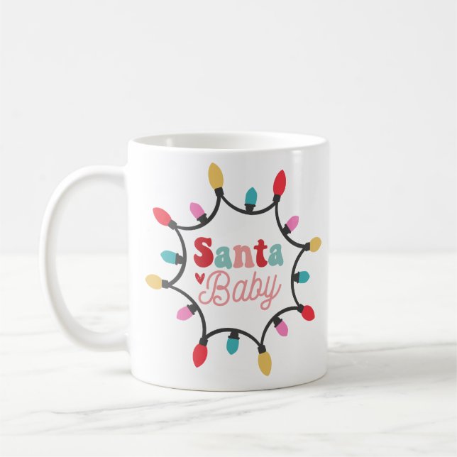 Santa baby chritmas light coffee mug (Left)
