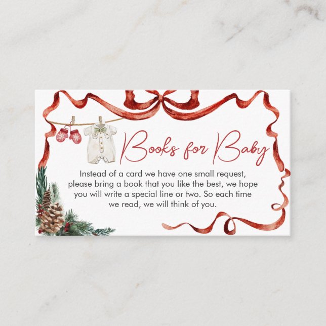 Santa Baby Clothes Christmas Baby Books for Baby Enclosure Card (Front)
