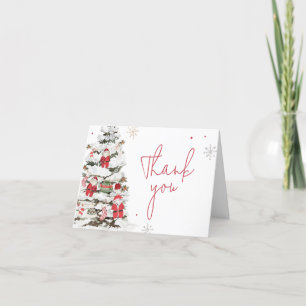 Santa Baby Clothes Christmas Baby Shower Thank You Card