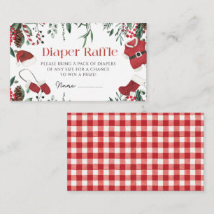 Santa Baby Clothes Christmas Winter diaper raffle Enclosure Card