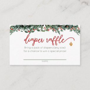 Santa Baby Clothesline Diaper Raffle Cards