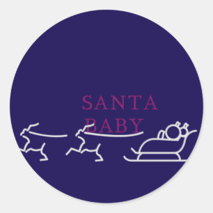 Santa Baby: Festive and Flirty Holiday Cheer" Classic Round Sticker