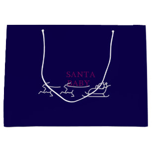 Santa Baby: Festive and Flirty Holiday Cheer" Large Gift Bag